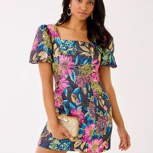 🆕 Lilly Pulitzer BOOKER SKIRTED ROMPER in “Canopy Blooms” MSRP $248 NWT sz 14